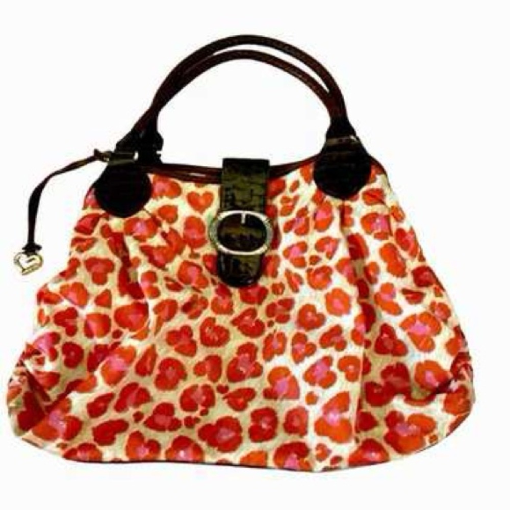 Brighton fashionista orange animal print bag